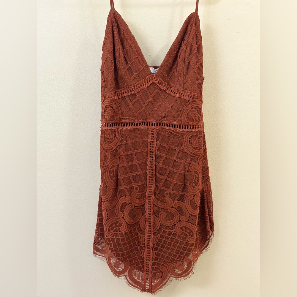 Sexy terracotta dress..